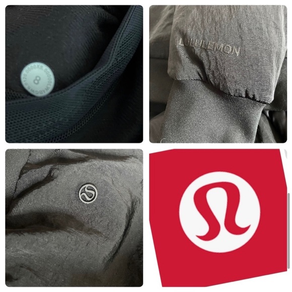 Lululemon Roam Far Bomber Jacket Black Reversible Goose Down Jacket Size 8 - Picture 7 of 7